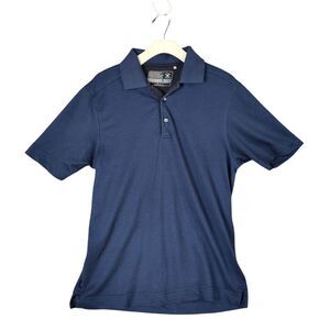 Cutter & Buck Navy Blue DryTec Luxe Performance Golf Polo Shirt Mens‎ Size M